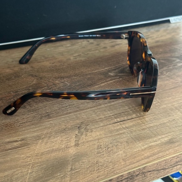 Tom Ford Benedict Tortoiseshell Round Sunglasses Brown Polarized Lenses - Picture 4 of 10